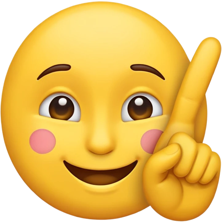 A proud emoji with show fingers on the cheek emoji