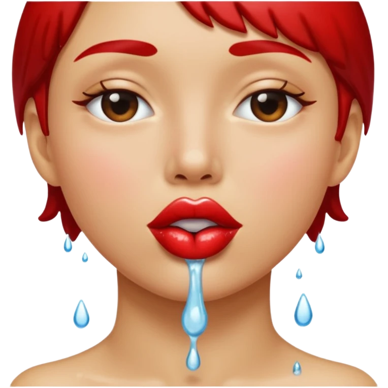 Tongue wet kiss emoji