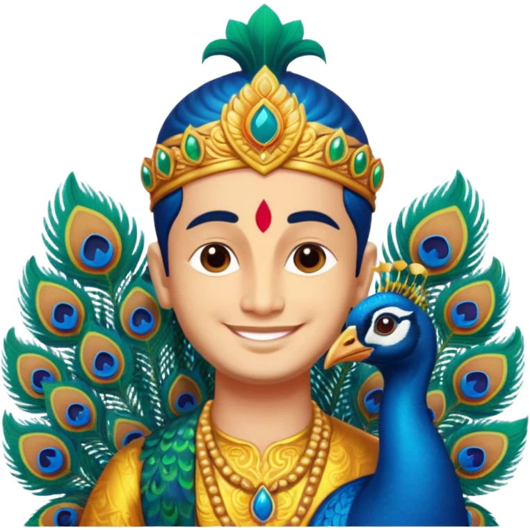 lord murugan with peacock emoji