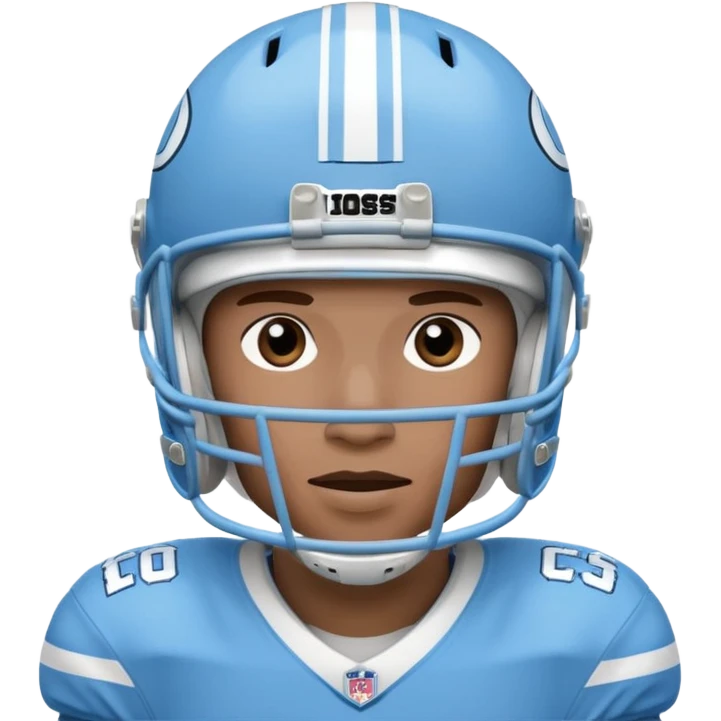 college football player Carolina Blue emoji