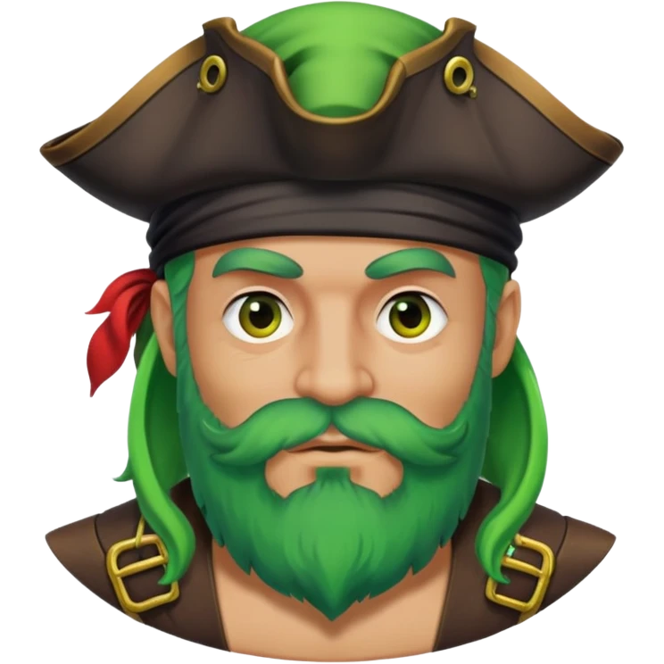 Pirate green beard emoji
