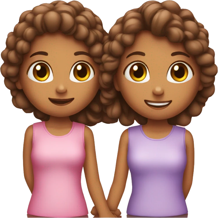 two girl best friends holding hands emoji