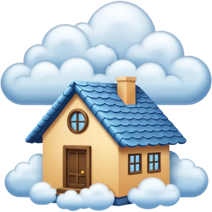 house made of clouds material  emoji