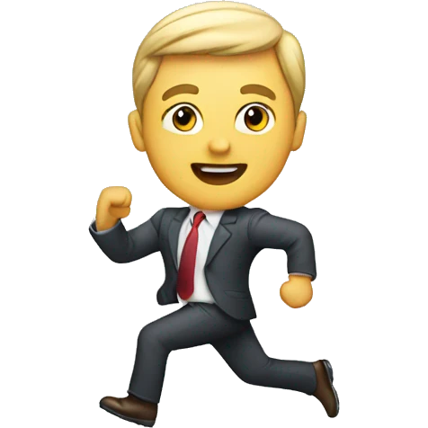 business executive running a race emoji