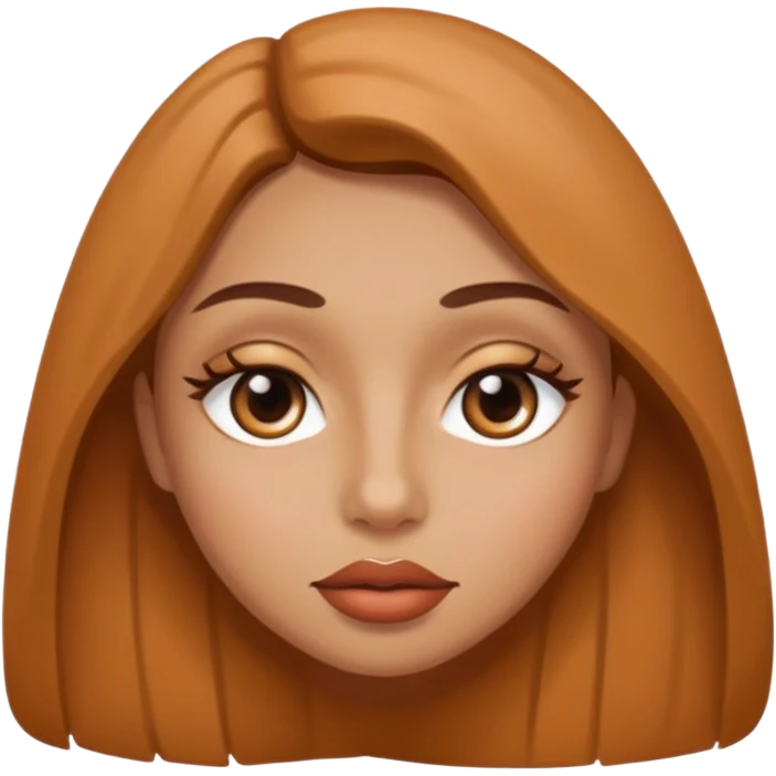 Piel triguella ojos almendrados labios gruesos emoji