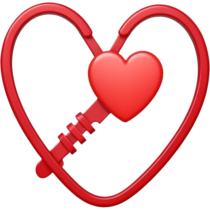 Red colour hairclip emoji emoji