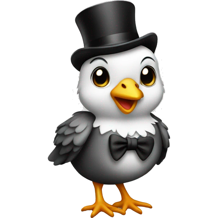 chick with top hat emoji