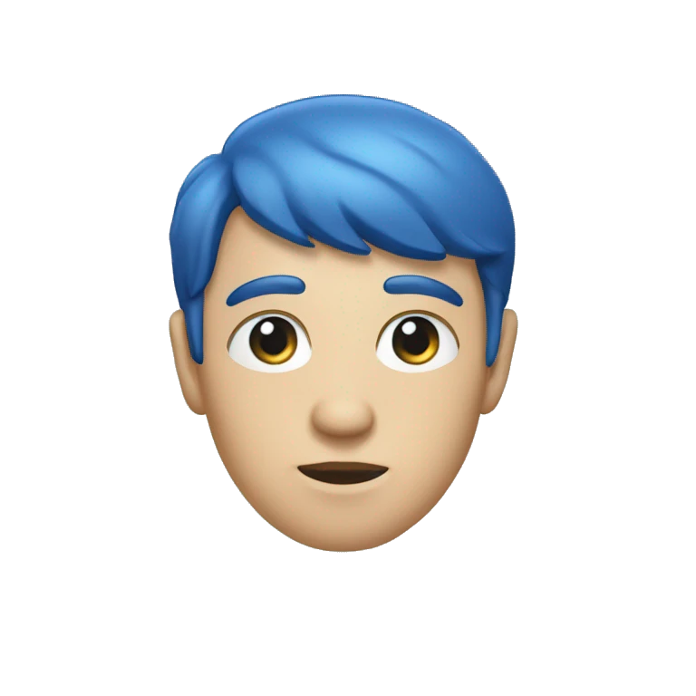 homme yeux bleus début de calvitie emoji