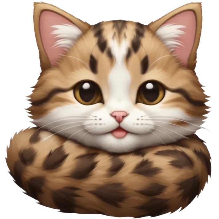 dark brown tabby and white kitten eyes closed whilst stretched out and  upside down emoji