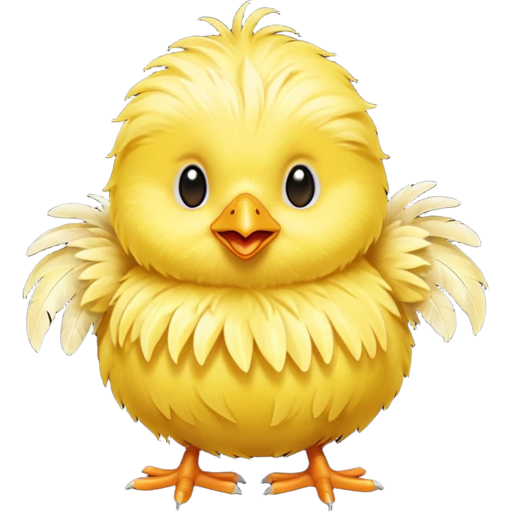 Pulcino saltellante formato ridotto emoji