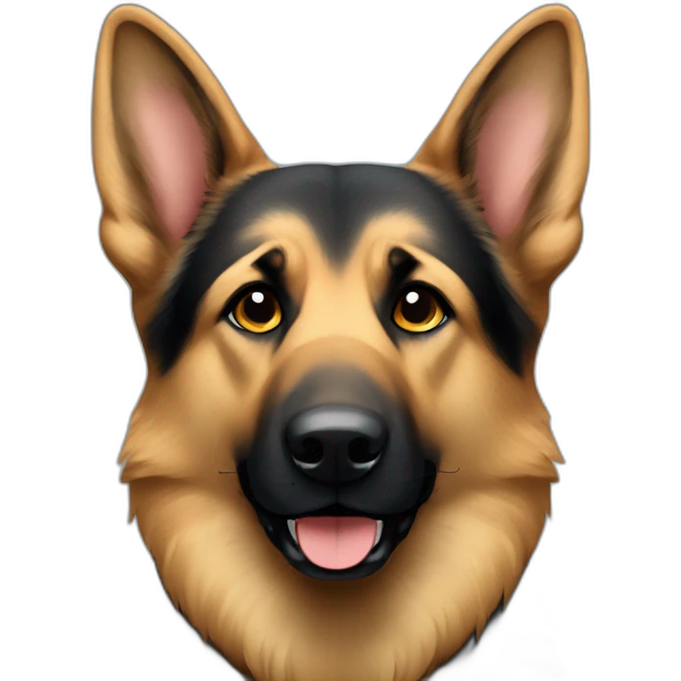 german shepherd with floppy ears  emoji