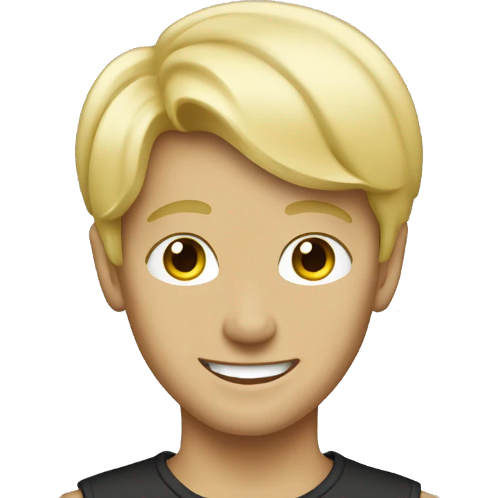 blonde boys with stylish smiles emoji