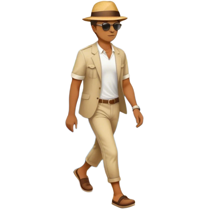 A guy walks on the embankment emoji