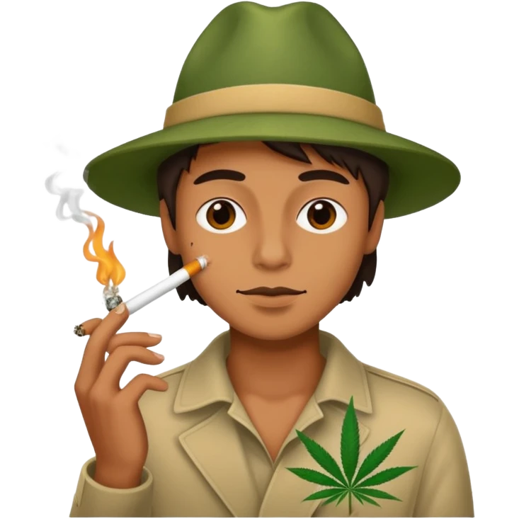 someone smoking marijuana emoji