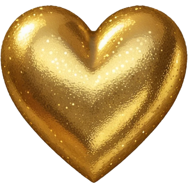 heart with gold glitter emoji