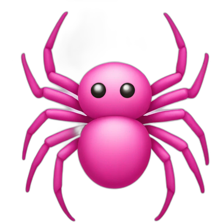 Pink spider emoji