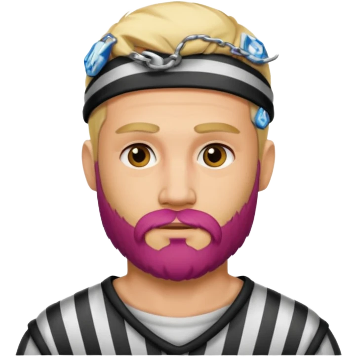 blonde tattooed bearded male prisoner emoji
