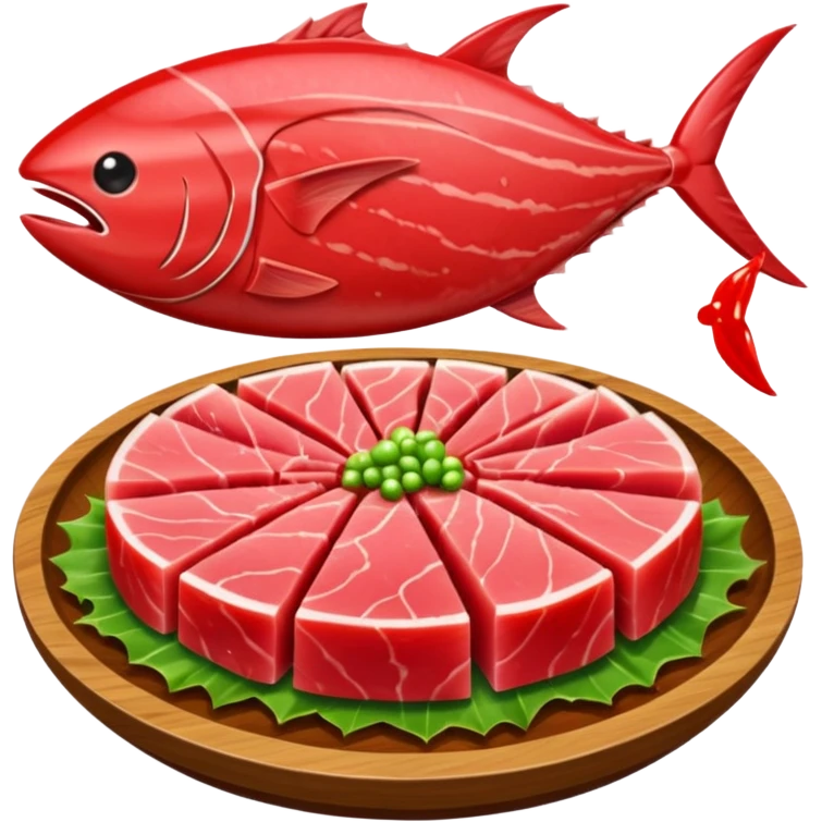 Make tuna sashimi iPhone emoji style emoji