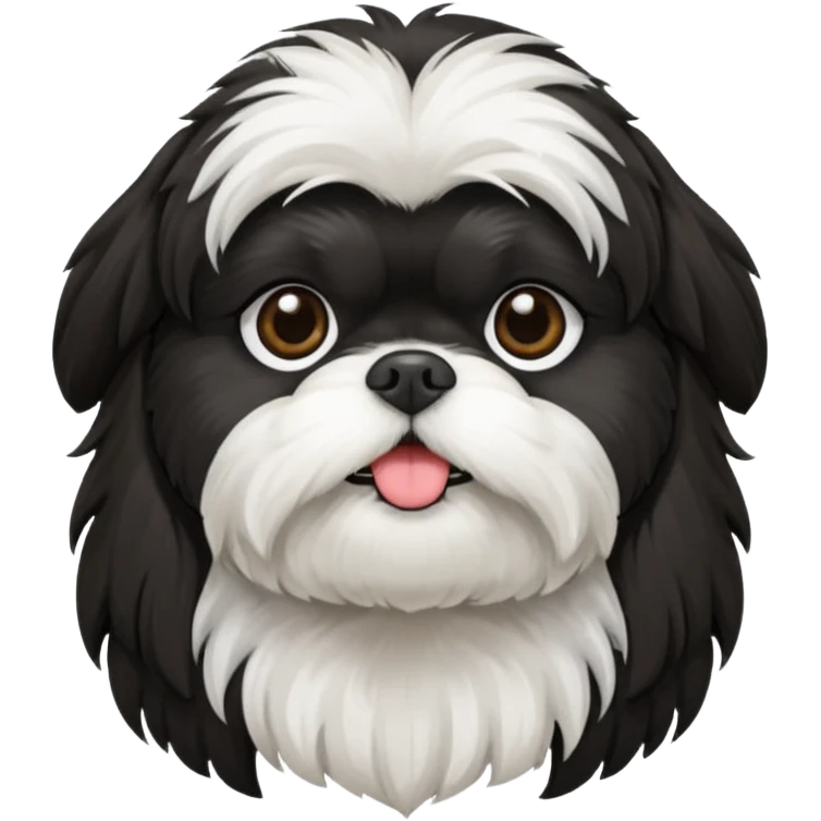 black Shih-Tzu emoji