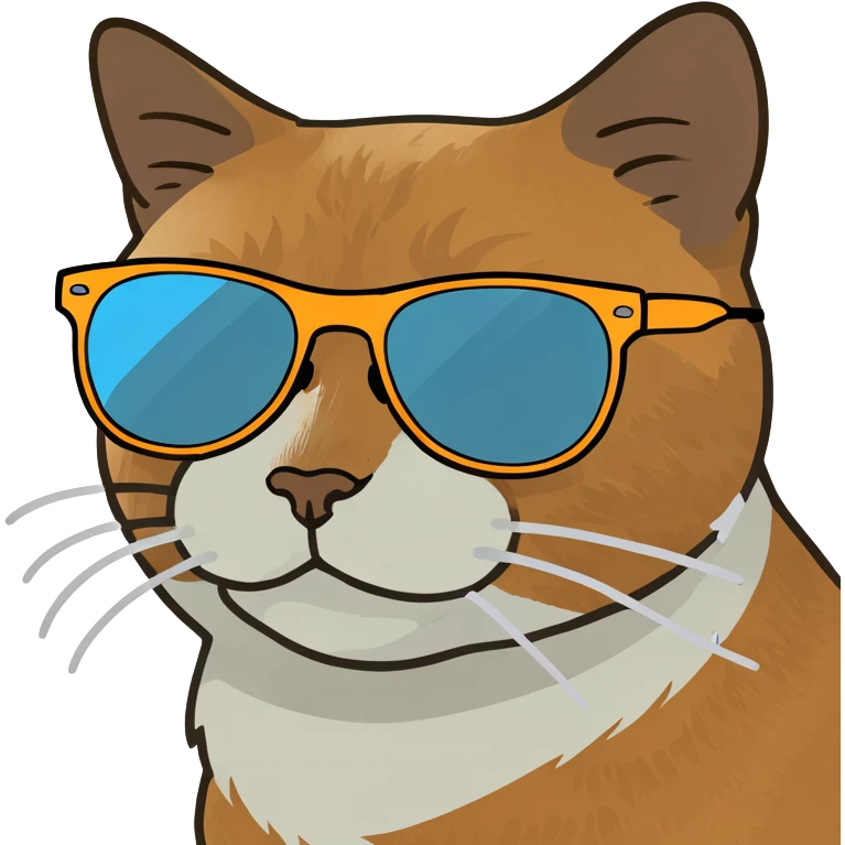 Cat with sunglasses emoji