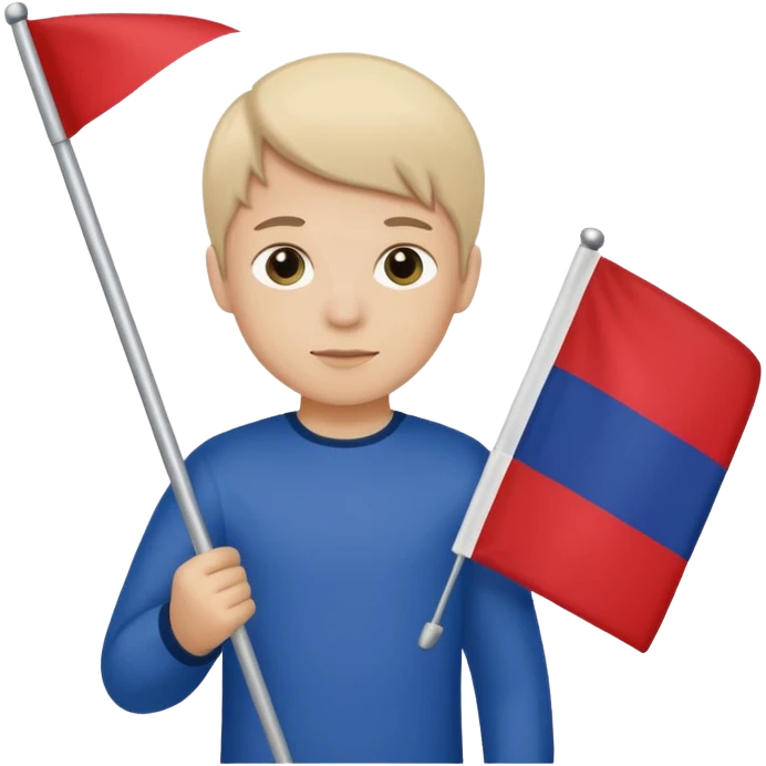 Flag holder kid emoji