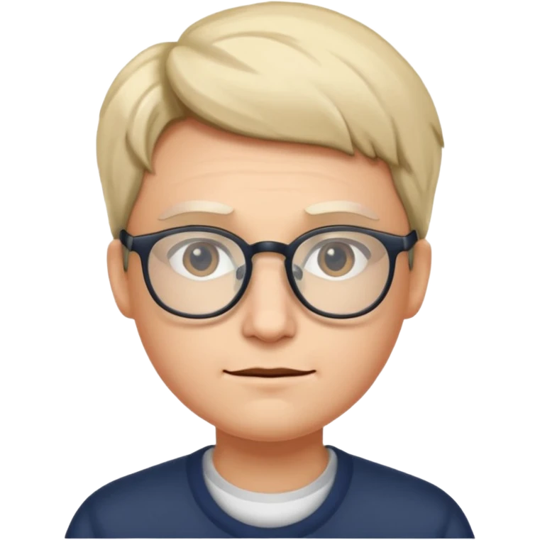 Nonchalant face with glasses emoji