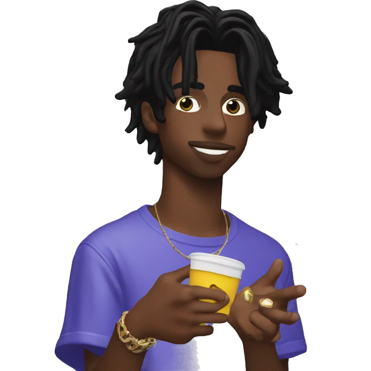 playboi carti with lean in his hand emoji