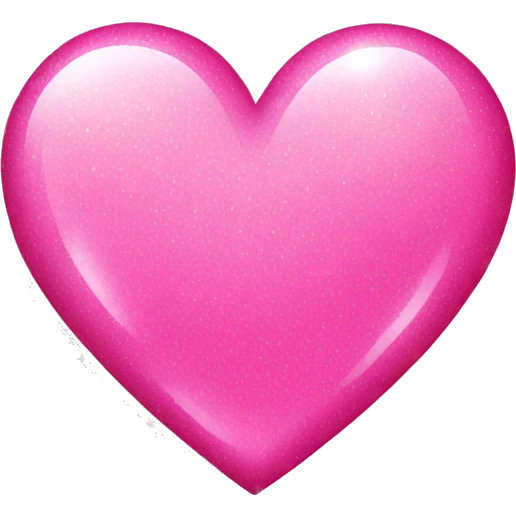 flat pink heart with sparkles emoji