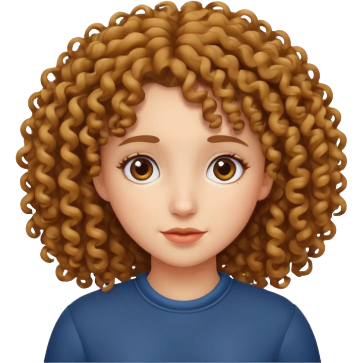 دختر مو فرفری emoji