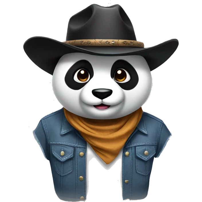 Panda with cowboy hat emoji