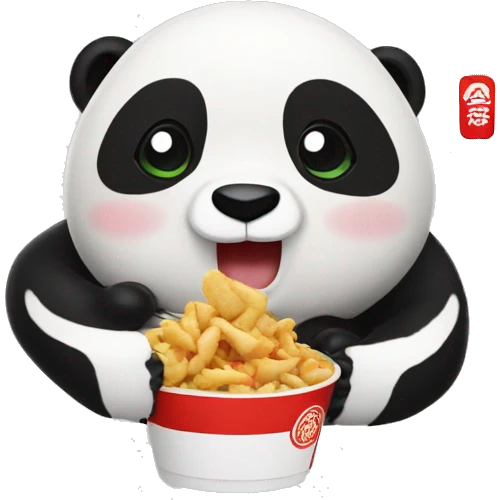 panda eating Panda Express  emoji