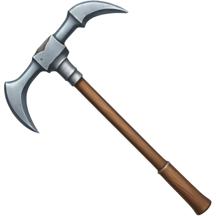 Double-sided pickaxe for mining ore emoji