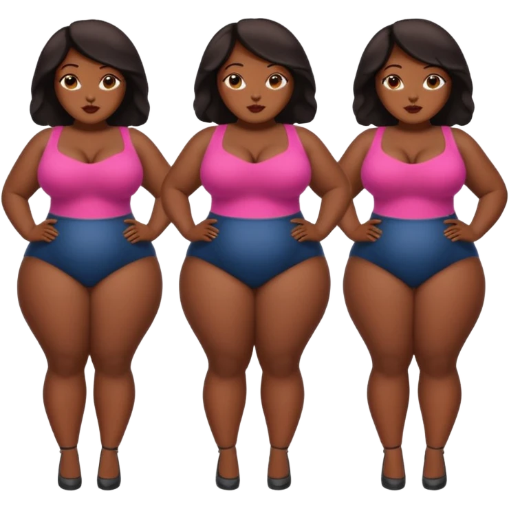 Chubby black sexy woman emoji