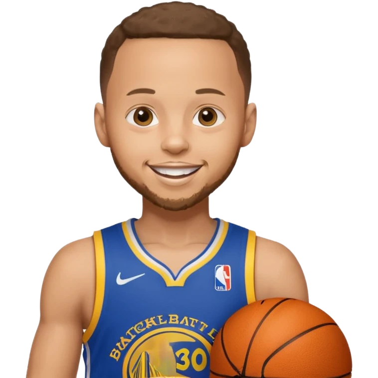 portrait of Stephen Curry in basketball player emoji