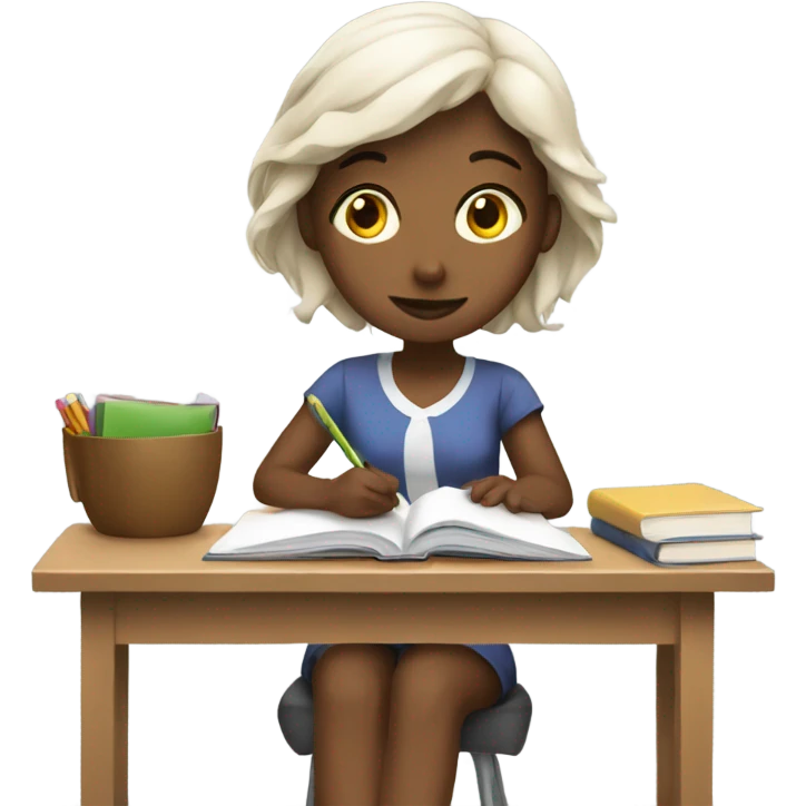 Clean girl studying emoji