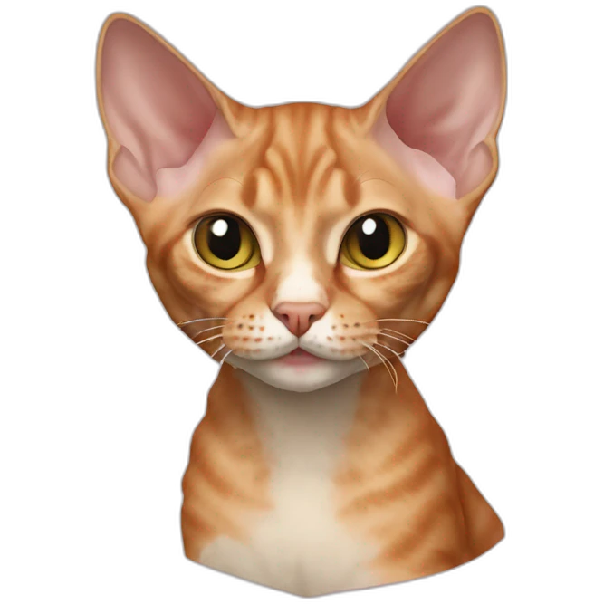 Devon Rex ginger cat emoji