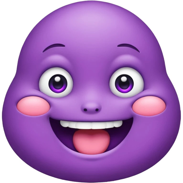 chubby purple emoji with agape mouth  emoji