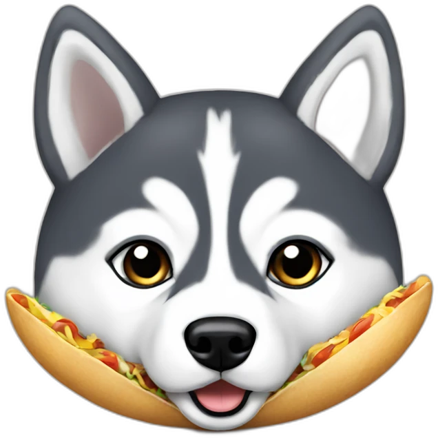 husky taco emoji