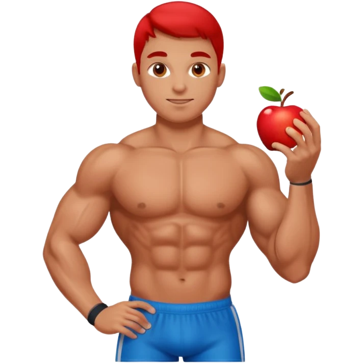 sportler mit einem Apfel in der Hand @emoji emoji
