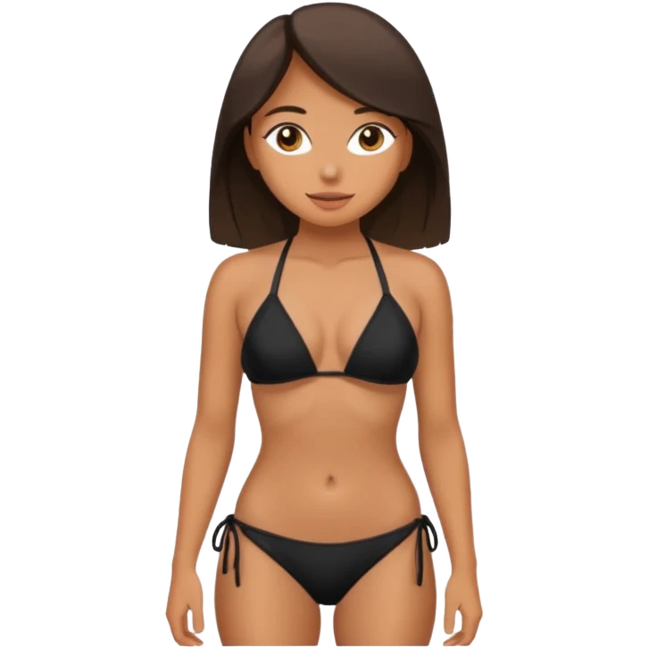 Sexy black bikini gurl emoji