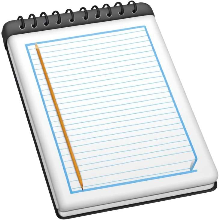 notepad with outlined shapes emoji