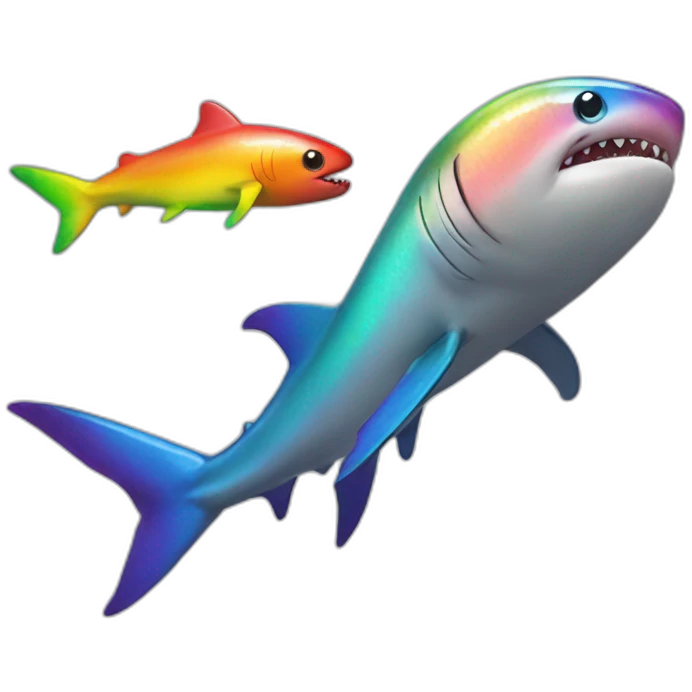 rainbow shark attack emoji