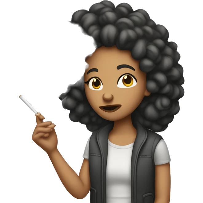 Lightskin blowing Smoke emoji