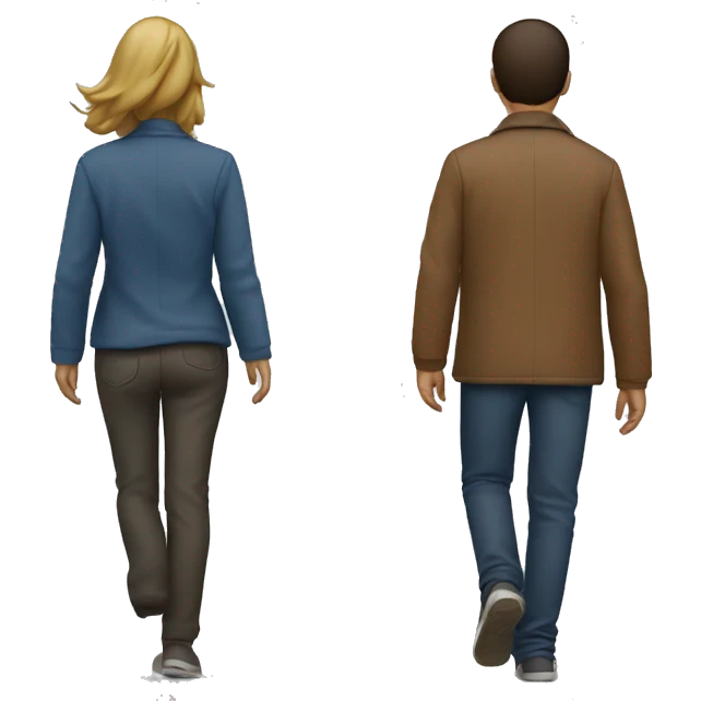 2 people walking away from each other emoji