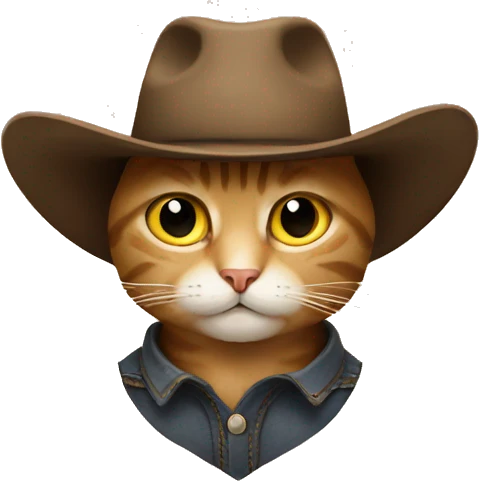 Cowboy cat emoji