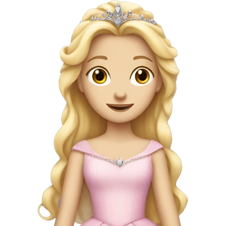 Blonde girl as a princess emoji
