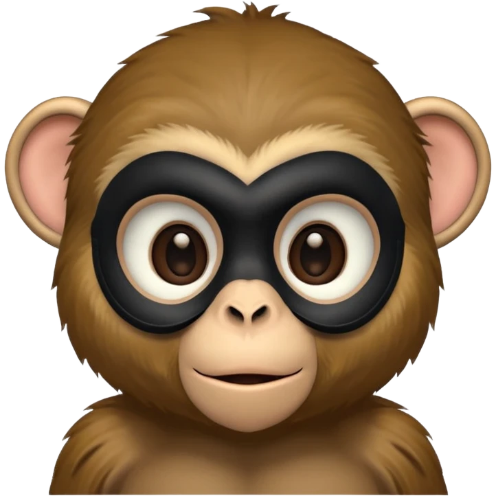 monkey with black mask  emoji