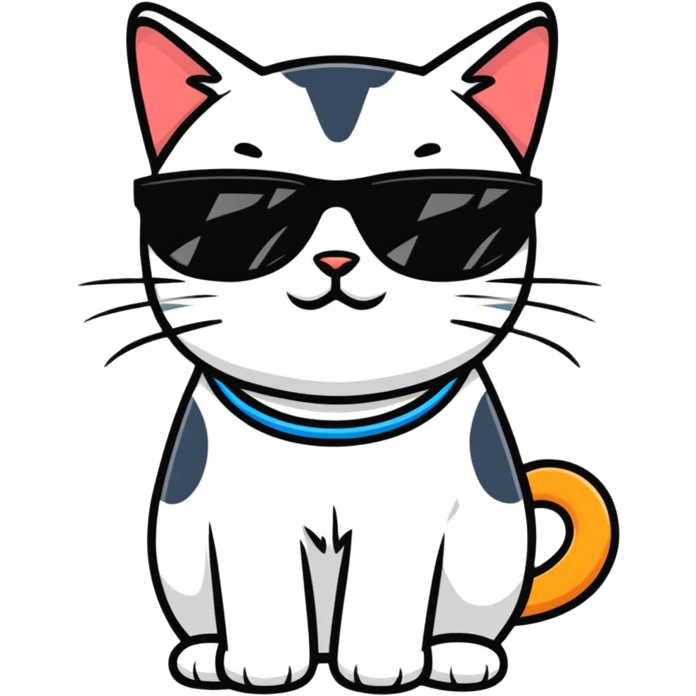 Cat with sunglasses emoji