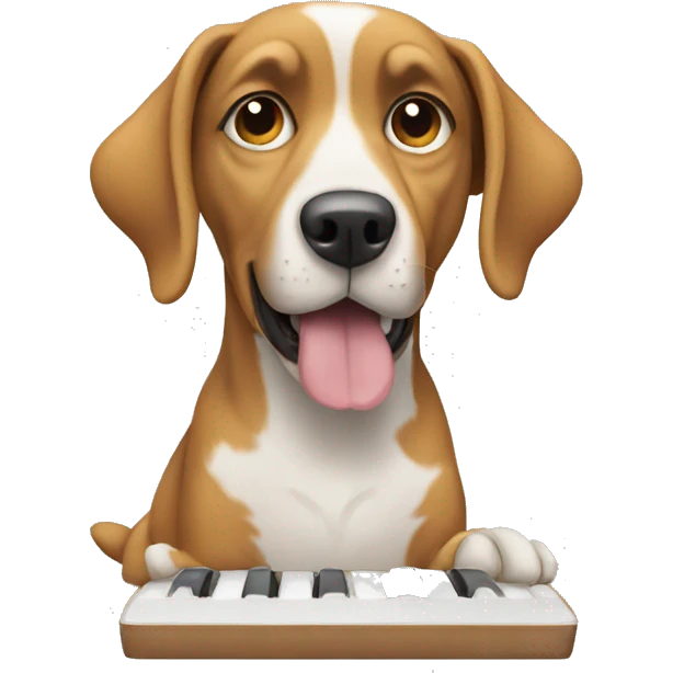 Dog typing  emoji