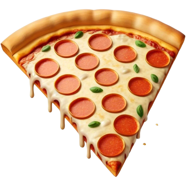 Pizza with gold emoji